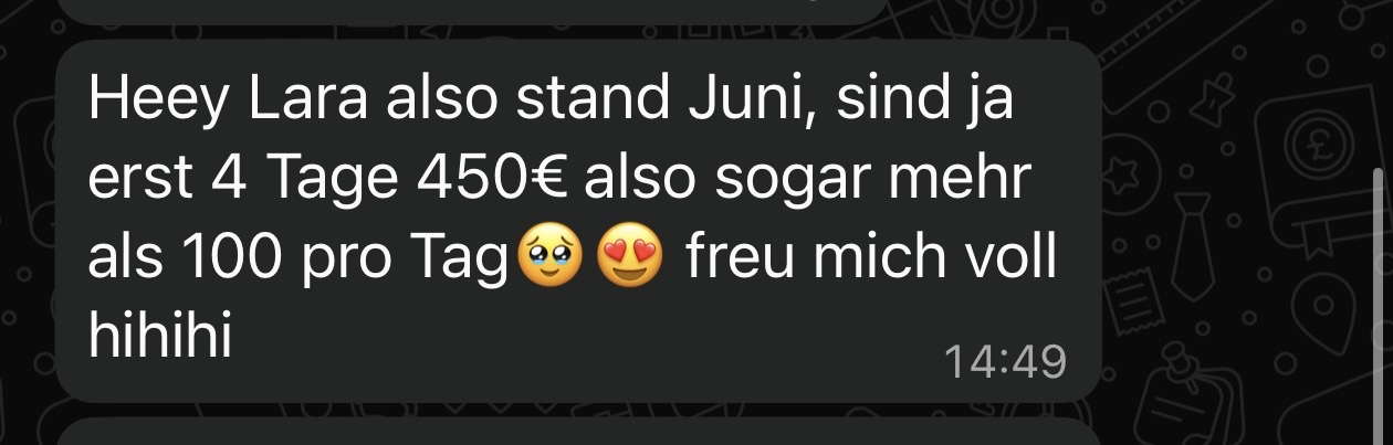 “freu mich voll” · member DM